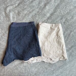 Women’s Abercrombie, lace shorts, size, large, set of two.